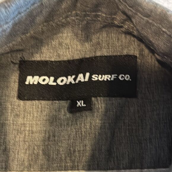 Molokai Surf Co. Men’s Color Block Button Down Shirt Sz XL - Picture 7 of 8